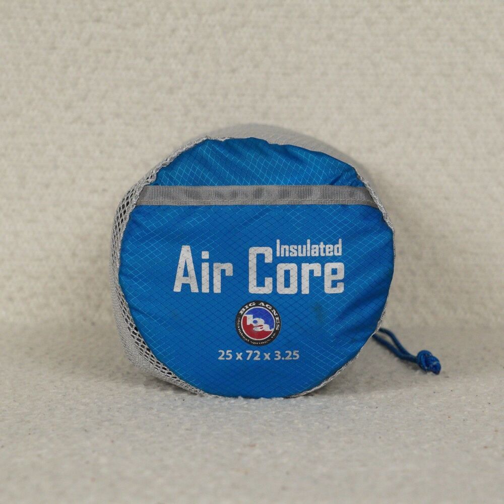 Big Agnes Insulated Air Core Camping Sleeping Pad 25" x 72" x 3.25" Stuff Sack